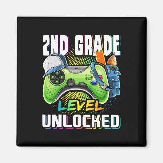 Grade Level Ontgrendeld Videospel Terug naar Schoo Magneet (Voorkant)