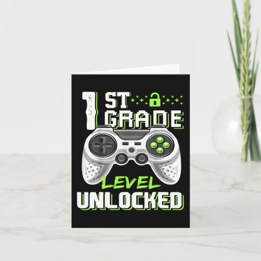 Grade Level Ontgrendelde Gamer Eerste Dag van de S Kaart (Voorkant)