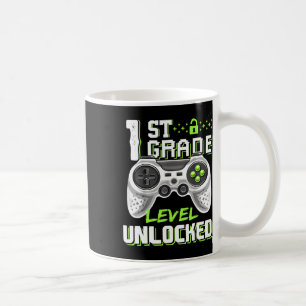 Grade Level Ontgrendelde Gamer Eerste Dag van de S Koffiemok
