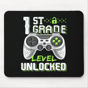 Grade Level Ontgrendelde Gamer Eerste Dag van de S Muismat