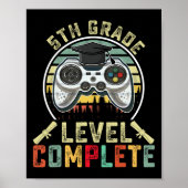 Grade Niveau Volledige Gamer 5e Grade Afstuderen G Poster (Voorkant)