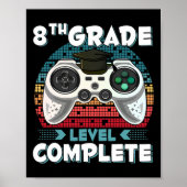 Grade Niveau Volledige Gamer 8e Grade Afstuderen G Poster (Voorkant)