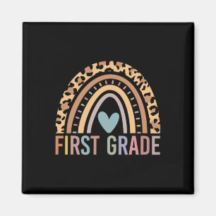 Grade Rainbow Girls Boys Teacher Team 1st Grade Sq Magneet