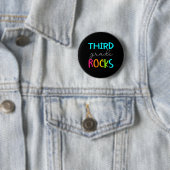 Grade Rocks Team 3e klas leraar Ronde Button 5,7 Cm (In situ)