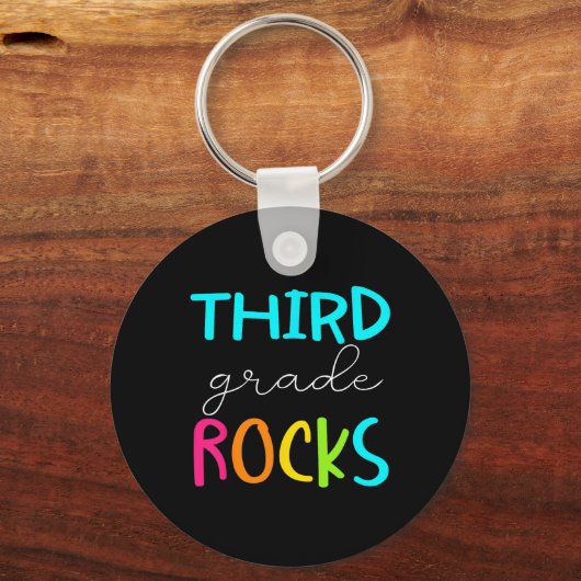 Grade Rocks Team 3e klas leraar Sleutelhanger (Voorkant)