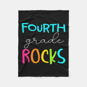 Grade Rocks Team 4e klas leraar Fleece Deken