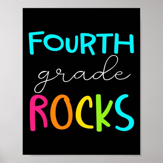 Grade Rocks Team 4e klas leraar Poster (Voorkant)