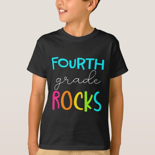 Grade Rocks Team 4e klas leraar T-shirt (Voorkant)