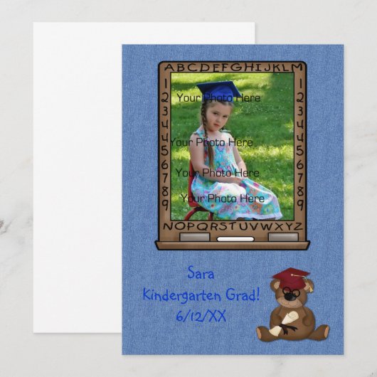 Grade School Afstuderen Beer Aankondiging (Voorkant / Achterkant)