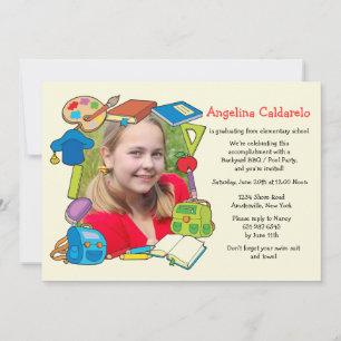Grade School Afstuderen Fotouitnodiging Kaart
