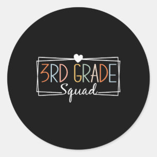 Grade Squad Teachers Kinder 3e klas terug naar sch Ronde Sticker