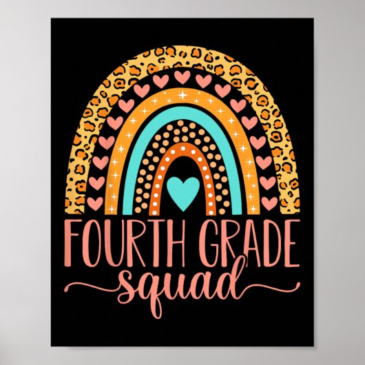 Grade Squad Team 4e klas leraar terug naar school Poster (Voorkant)