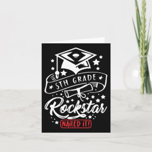 Grade Student Rock Star genageld Het Grappig Einde Kaart