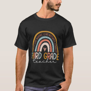 Grade Teacher Leren Liefde Inspireren Boho Rainbow T-shirt