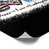 Grade Teacher Peace Love Kindergarten Poster (Hoek)