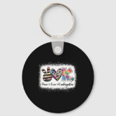 Grade Teacher Peace Love Kindergarten Sleutelhanger (Achterkant)