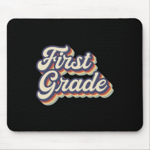 Grade Teacher Retro Vintage 1e Grade Teacher Team Muismat