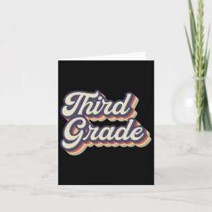 Grade Teacher Retro Vintage 3e klas Teacher Team Kaart