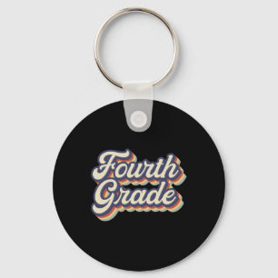 Grade Teacher Retro Vintage 4e Grade Teacher Team Sleutelhanger