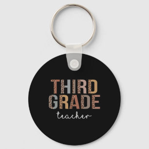 Grade Teacher Terug naar School Appreciation Leopa Sleutelhanger
