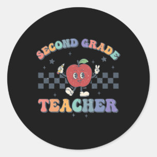 Grade Teacher Terug naar School Team 2e klas Teach Ronde Sticker
