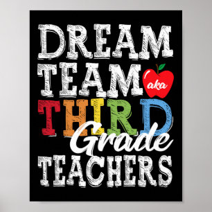 Grade Teachers T-shirt Dream Team AKA 3e klas Doce Poster
