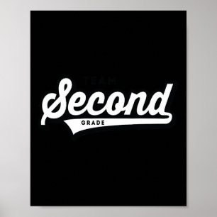 Grade Team School Docent Tweede honkbal-stijl SH Poster
