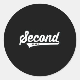 Grade Team School Docent Tweede honkbal-stijl SH Ronde Sticker