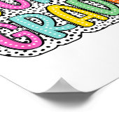 Grade terug naar school Dalmatische Stippen Leraar Poster (Hoek)