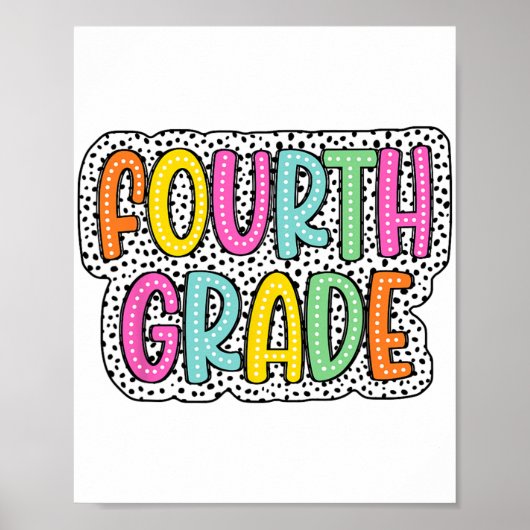 Grade terug naar school Dalmatische Stippen Leraar Poster (Voorkant)