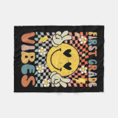 Grade Vibes 1e Grade Retro Leraar 1e Dag van SCH Fleece Deken (Voorkant (Horizontaal))