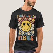 Grade Vibes 1e Grade Retro Leraar 1e Dag van SCH T-shirt (Voorkant)
