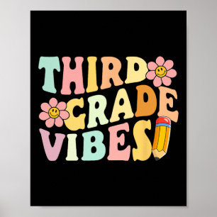 Grade Vibes 3e klas 1e dag van de school leraar Ki Poster