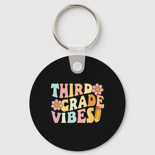 Grade Vibes 3e klas 1e dag van de school leraar Ki Sleutelhanger (Voorkant)
