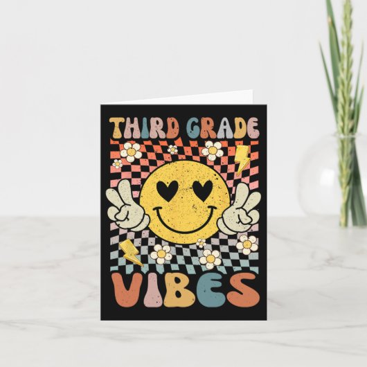 Grade Vibes 3e klas retro leraar 1e dag van SCH Kaart (Voorkant)
