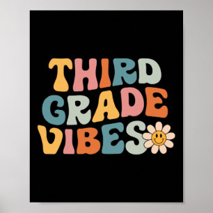 Grade Vibes - 3e klas team retro 1e dag van school Poster