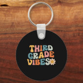 Grade Vibes - 3e klas team retro 1e dag van school Sleutelhanger (Voorkant)