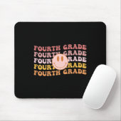 Grade Vibes 4e Grade Team 1e Dag van School Retro Muismat (Met muis)