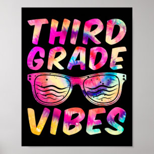 Grade Vibes Eerste dag van de 3e klas Kinder Terug Poster