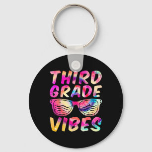 Grade Vibes Eerste dag van de 3e klas Kinder Terug Sleutelhanger