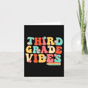 Grade Vibes Retro Groovy - 3e klas terug naar scho Kaart