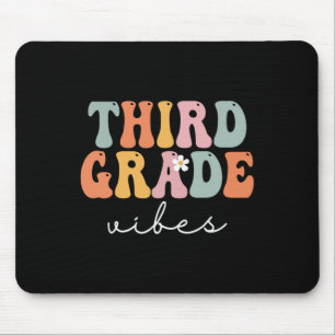 Grade Vibes Retro Groovy Vintage Eerste dag van sc Muismat