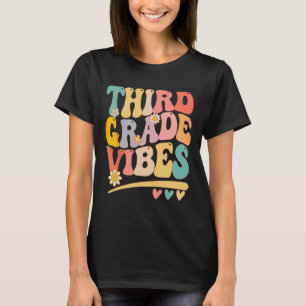 Grade Vibes voor meisjes jongens 3e klas leraar T-shirt