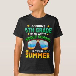 Grade weg naar middelbare school Grade eerste zome T-shirt