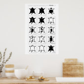 Graden en speciale benamingen van bicolorkatten poster (Keuken)