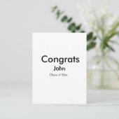 graden jongen voeg naam congrats datum jaar tekst briefkaart (Staand voorkant)