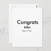 graden jongen voeg naam congrats datum jaar tekst briefkaart (Voorkant / Achterkant)