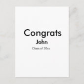 graden jongen voeg naam congrats datum jaar tekst briefkaart (Voorkant)