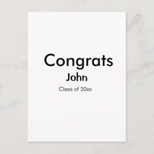 graden jongen voeg naam congrats datum jaar tekst briefkaart (Voorkant)