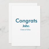 graden jongen voeg naam toe gefeliciteerd datum ja kaart (Voorkant / Achterkant)